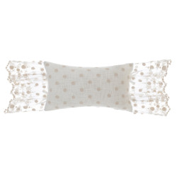 Cuscino arredo con pizzo 30x50 cm, Blanc Mariclò