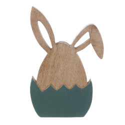 Decoro coniglio legno, h 11,5 cm, Blanc Mariclò