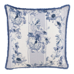 Cuscino Blu Elisa 50x50 cm, Blanc Mariclò