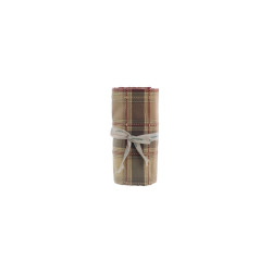 Tovaglia rettangolare a quadri tartan in misto cotone (140x180 cm), Blanc Mariclò
