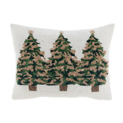 Cuscino Alberi Natale 25x35 cm, Blanc Mariclò