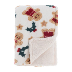 Plaid sherpa color avorio di Natale da 420gsm di Blanc Mariclo