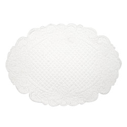 Tovaglietta americana Blanc Mariclò ovale 35x50 cm, bianco