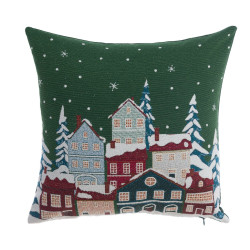 Cuscino arredo Natalizio collezione Jacquard di Blanc Mariclo, 45x45 cm