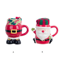 Tazza di natale con calzino di Blanc Mariclo