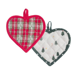 Presine a forma di cuore, set da due pezzi, 1verde e 1 rossa di Blanc Mariclo