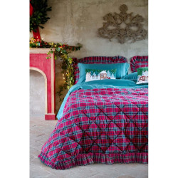 Trapunta matrimoniale Tartan Blanc Mariclò, 260x260 cm