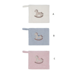 Pochette da bimbo color avorio con cavallino di Blanc Mariclo