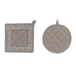 Set 2 presine beige 16x16 di Blanc Mariclo