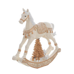 Cavallo a dondolo in poliresina di Blanc Mariclo