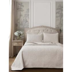 Copriletto matrimoniale Blanc Mariclò, beige chiaro, 260x260 cm