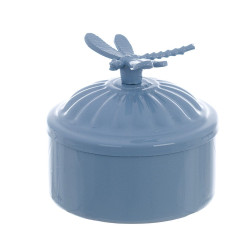 Cofanetto azzurro metallo, Blanc Mariclò, 6x6 cm