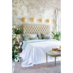 Lenzuola matrimoniale riga e gala verde, Blanc Mariclò, 100% cotone