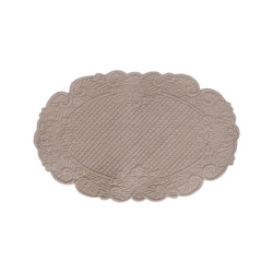 Tovaglietta americana tortora, ovale, 20x30 cm, Blanc Mariclò