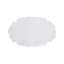 Tovaglietta americana bianca, ovale, 20x30 cm, Blanc Mariclò