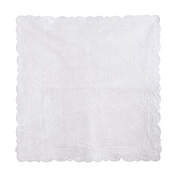 Tovaglia quadrata bianca 90x90 cm, Blanc Mariclò