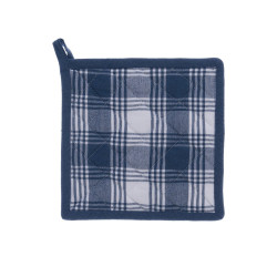 Presina da cucina variante quadri azzurri, Blanc Mariclò, 20x20 cm