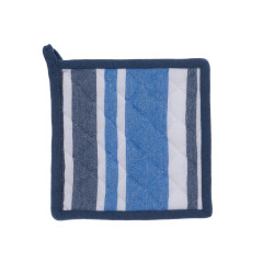 Presina da cucina variante righe azzurre, Blanc Mariclò, 20x20 cm