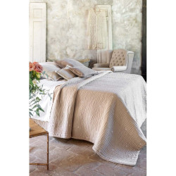 Trapunta matrimoniale "Versilia" Blanc Mariclò, 250x250 cm, beige cotone