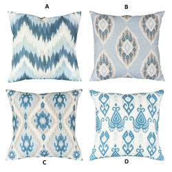 Cuscino arredo azzurro variante B 45x45 cm, Blanc Mariclò