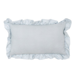 Cuscino con gala Blanc Mariclò, 30x50 cm quadretti verdi