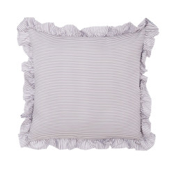 Cuscino con gala Blanc Mariclò, 45x45 cm righe beige