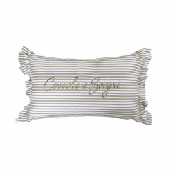 Cuscino arredo ricamo 30x50 cm Blanc Mariclò, beige