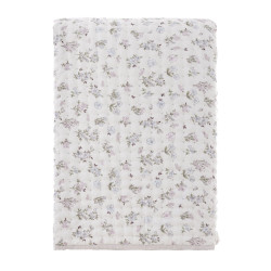 Trapunta Matrimoniale Mezza Stagione "Hiver Fleuri" 260x260 cm, Blanc Mariclò