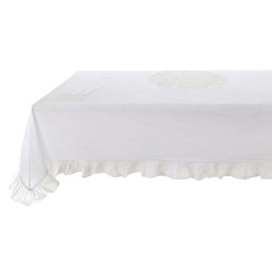 Tovaglia collezione "Soffio", Blanc Mariclò, cotone bianco, 160x280 cm