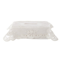 Copriscatola fazzoletti collezione "Soffio", Blanc Mariclò, bianco, 14x25x16 cm