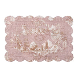 Tovaglietta americana trapuntata in cotone collezione "Toile du Borg" (35x50 cm), Blanc Mariclò