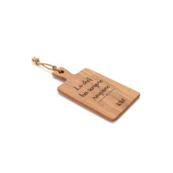 Tagliere legno di acacia "chef" 25x13x1cm