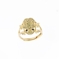 Anello con top in metallo dorato Barbieri Creazioni