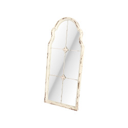 Specchio legno bianco shabby, Nuvole di Stoffa, 52x120x3,7 cm