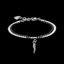 Bracciale acciaio corno Luca Barra