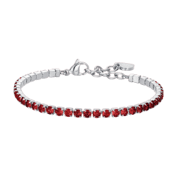 Bracciale tennis in acciaio con cristalli