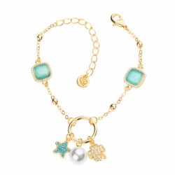 Bracciale saturno con cat eye ice blue Barbieri Creazioni