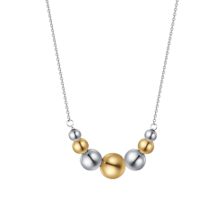 Collana in acciaio color oro Luca Barra