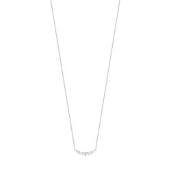 Collana in acciaio con cuore e cristallo bianco Luca Barra