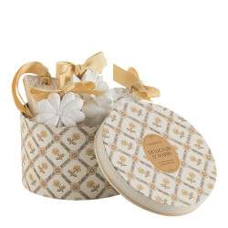 Box rotondo con 5 gessi di Mathilde M profumazione Doucer d'Ambre