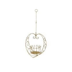 Portavaso cuore Piccolo metallo 37cm