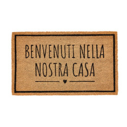 Zerbino cocco vinile scritte  45x75 Nuvole di stoffa