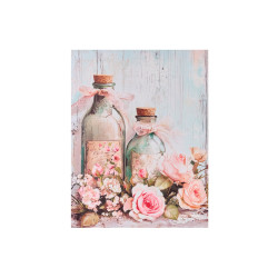 Quadro canvas variante 2 bottiglie 27x35 cm, Nuvole di Stoffa