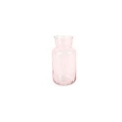 Vaso vetro rosa torchon 15xh30 cm, Nuvole di Stoffa