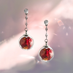 Orecchini dell'amore e dell'amicizia, rosa