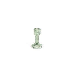 Porta candele in vetro verde, Nuvole di Stoffa, h 10,8 cm