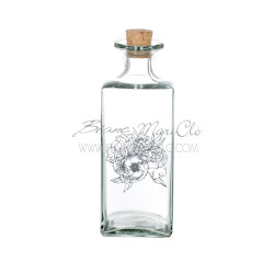 Bottiglia vetro di Blanc Mariclò, h 22 cm