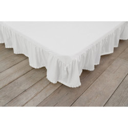 Vestiletto Blanc Mariclò singolo con plisse bianco 95x200 cm