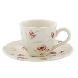 Servizio caffè x6, serie Floret, Blanc Mariclo