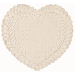 Tovaglietta a cuore naturale, Blanc Mariclò
